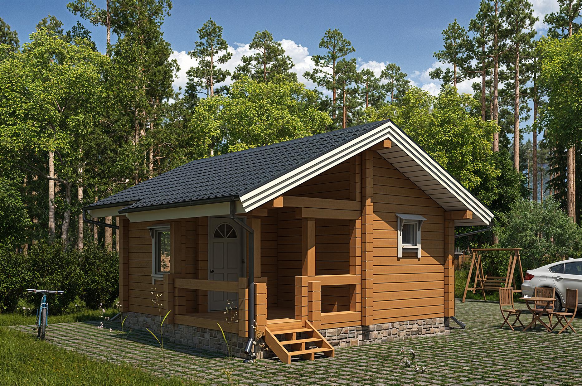 Баня из бруса VZ-605